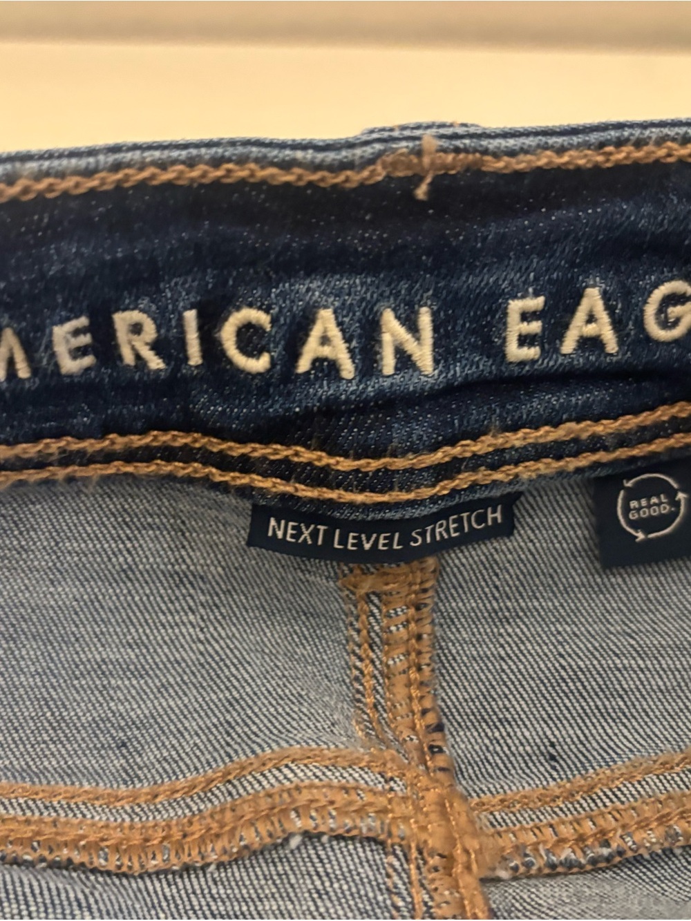 American Eagle Outfitters Dark Blue Flare Jeans - Picture 3 of 5